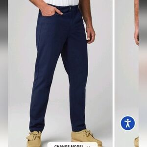 Fabletics The Don 5-Pocket Pant Classic Fit Navy Sz 38 X 32